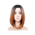 Short straight synthetic wig