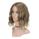 Short curly blond synthetic wig
