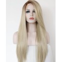 Synthetic straight long hair blond wig