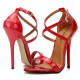 Stylish strappy high-heeled sandals