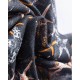 Starfish style printed silk scarf
