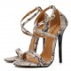 Stylish strappy high-heeled sandals