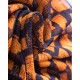 Yellow square pattern printed silk scarf