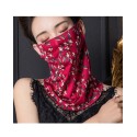 Crimson fashion print pattern , ear-hanging, tube magic scarf, face mask
