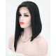 Synthetic straight long hair black wig