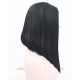 Synthetic straight long hair black wig