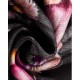 Retro black pattern print ear-hanging scarf
