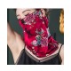 Red rose pattern printing, ear-hanging, tube magic scarf, face mask
