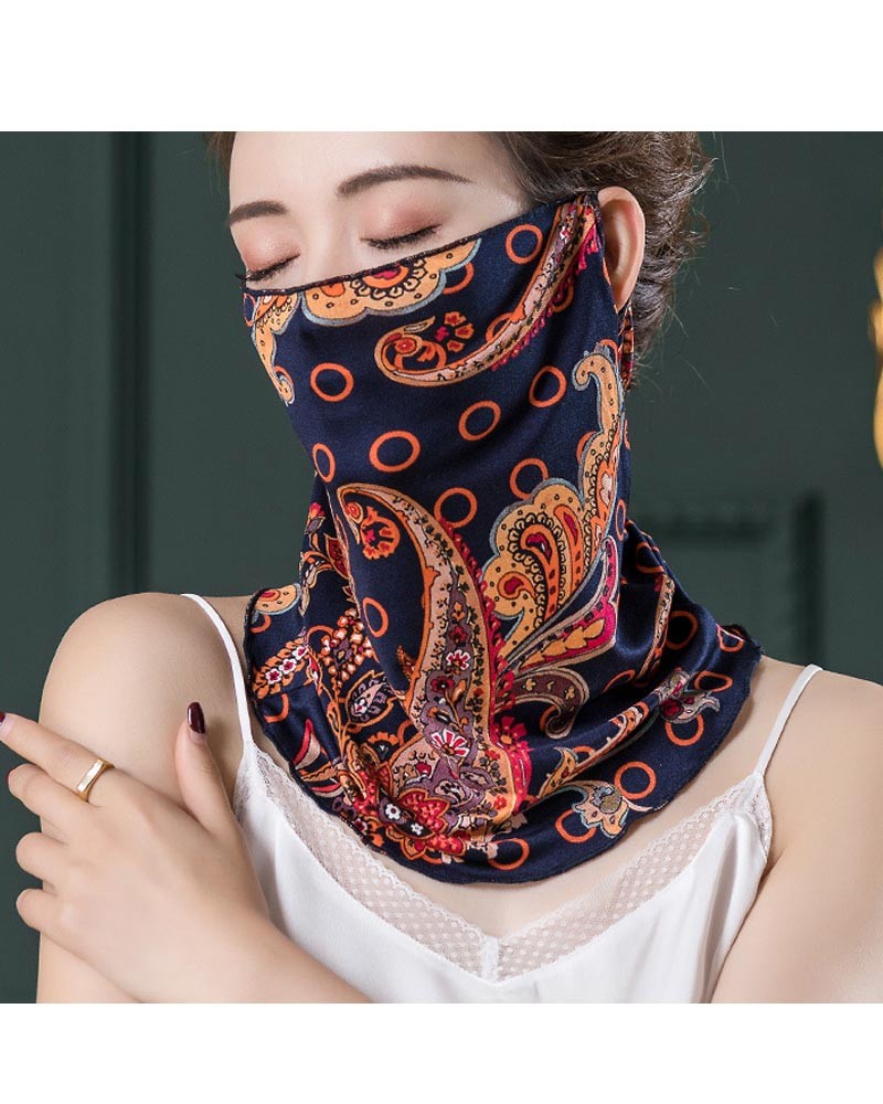 Noble court style pattern, ear-hanging, tube magic scarf, face mask