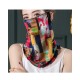 Motif de puzzle de couleur, suspension d'oreille, foulard magique tube, masque