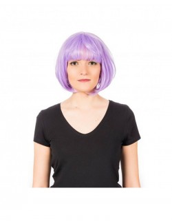 Purple short straight wig