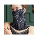 Black and white polka dot pattern, ear-hanging, tube magic scarf, face mask