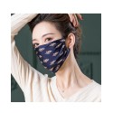 Masque facial en soie de mûrier imprimé à la mode