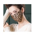 Leopard pattern printed mulberry silk face mask