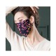 Floral pattern printed mulberry silk face mask