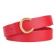 Women's buckle smooth leather belt