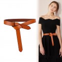 Women's knotted leather belt