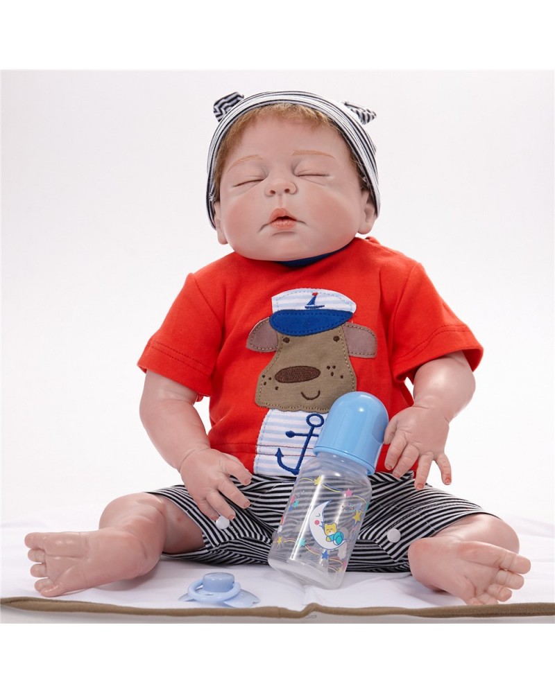 Cute silicone baby boy 21 inches washable doll