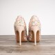 Flowery fabric high heels plus size