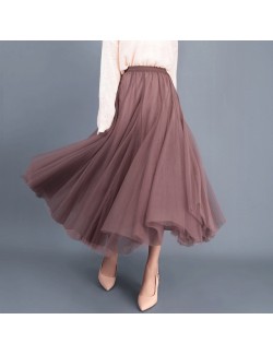 Cinnamon high waist tulle flowy fairy skirt