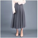 Stylish grey tulle flowy skirt