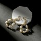 Retro natural pearl earrings gold-plated