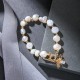 Celebrity luxury pearl gold-plated bracelet