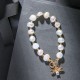 Celebrity luxury pearl gold-plated bracelet