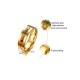 Gold plated ring zircon synthetics