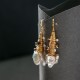 Nature pearl 18k gold plated ear drop earring