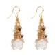 Nature pearl 18k gold plated ear drop earring