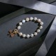Luxury pearl gold-plated bracelet with pendant