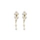 Pearl golden ear drop earring