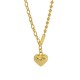 Necklace & heart pendant sterling silver gold-plated