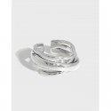 Styling aesthetic adjustable sterling silver ring