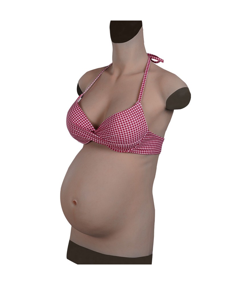Silicone Fake Chest with Belly Pregnant 4-6 Months
