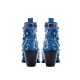 Blue wedge block heels ankle boots 2023