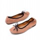 Pinkish brown girls soft flat shoes