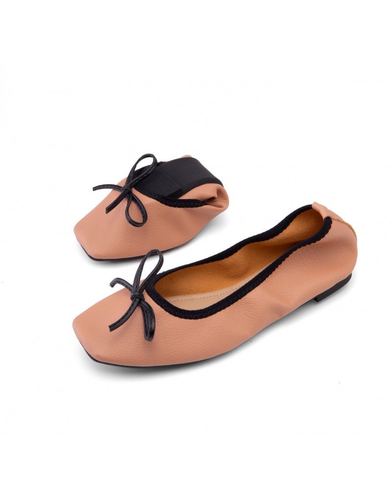 Pinkish brown girls soft flat shoes - Super X Studio
