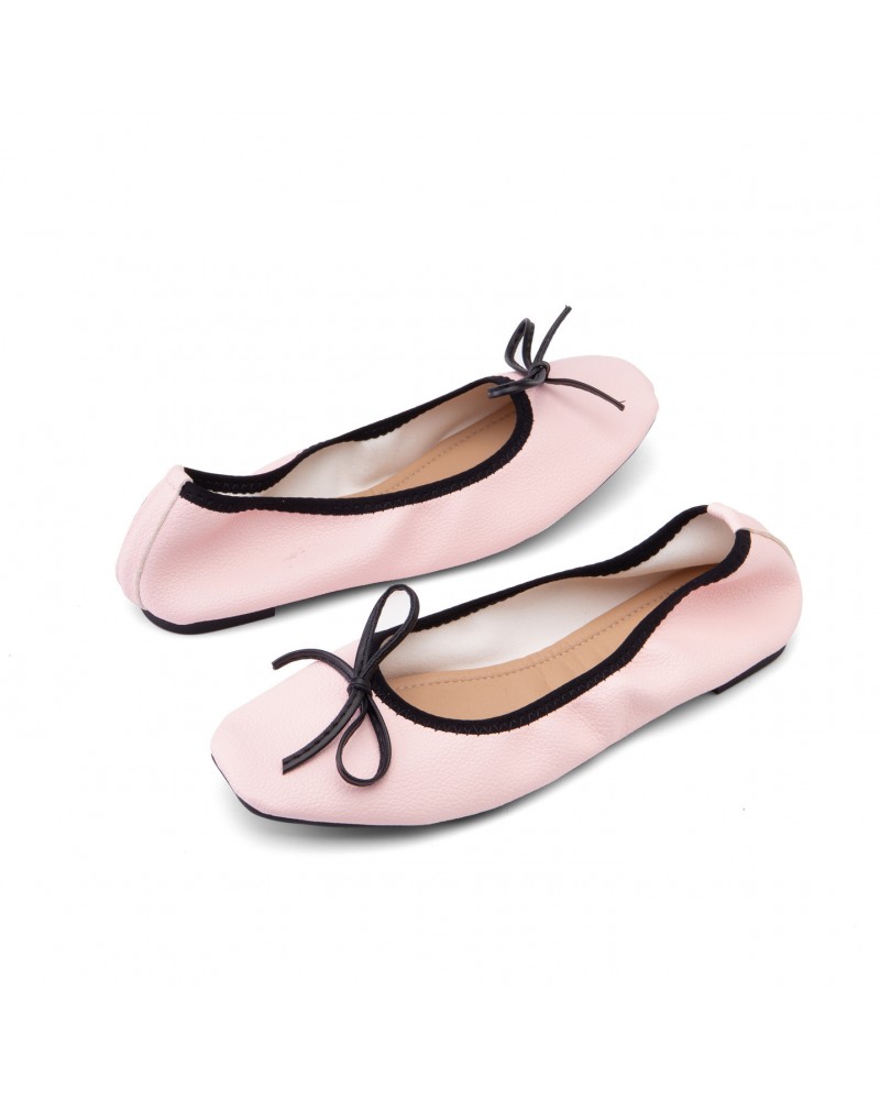 Light pink girls rubber sole flats - Super X Studio