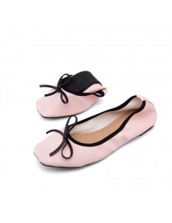 Light pink girls rubber sole flats
