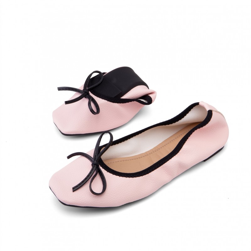 Light pink girls rubber sole flats - Super X Studio