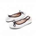 Rubber sole white flats to match skirts
