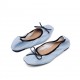 Pale blue chic rubber sole flats stylish versatile