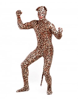 Leopard Pattern Catsuit with Tail