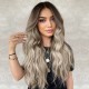 Extra-Long Gradient gold wavy Lace Front Wig
