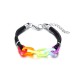 Rainbow bracelet synthetic leather