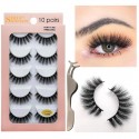 10 Pairs Lot of 3D Mink Eyelashes