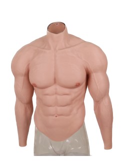 Supersized silicone upper body fake muscles