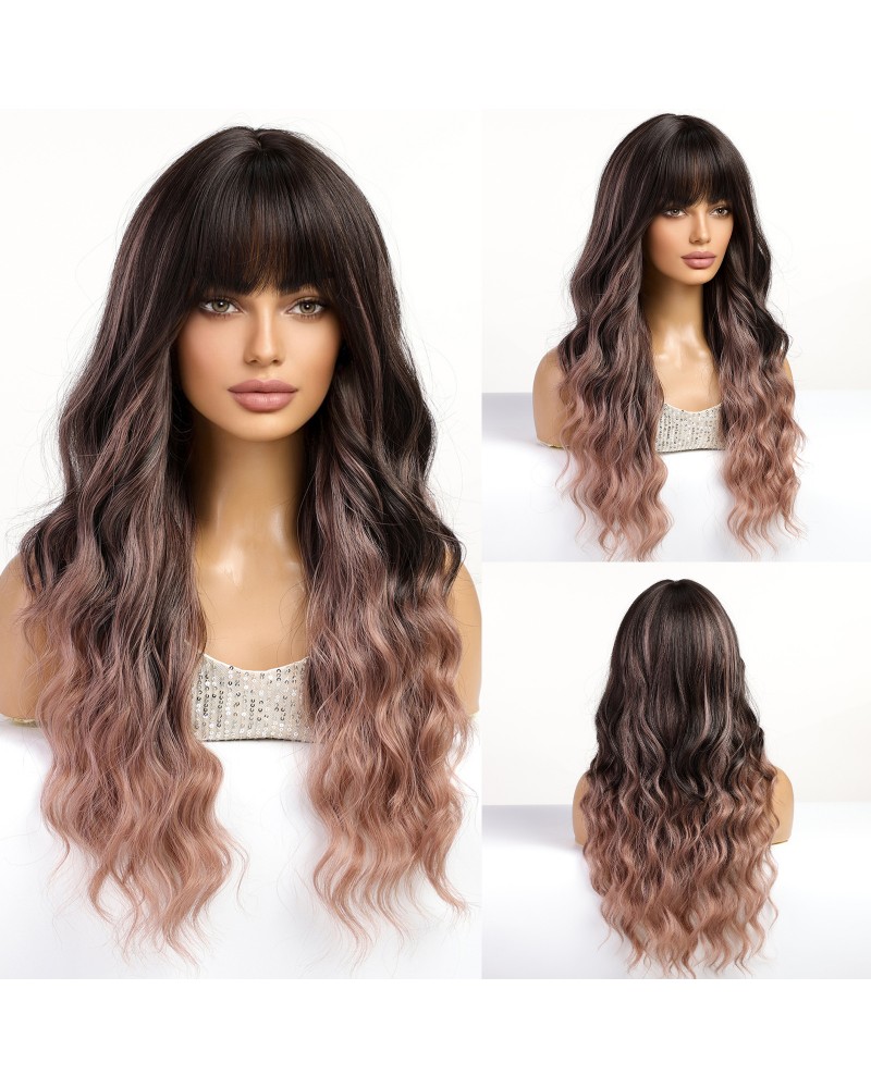 Trendy Wigs 2025 Natural-Looking Long Wig with Bangs